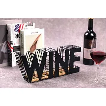JHY DESIGN Wine Cork holder-13.5" Length Metal Craft Wine Cork Storage