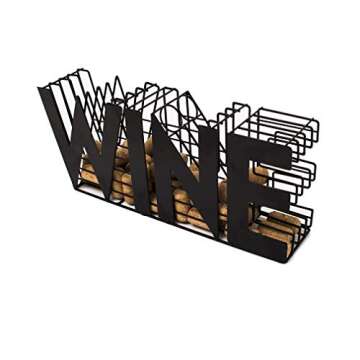JHY DESIGN Wine Cork holder-13.5" Length Metal Craft Wine Cork Storage