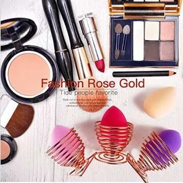 3 Pack Makeup Blender Holder, Teenitor Beauty Sponge Air Drying Stand Storage Powder Puff Display Stand