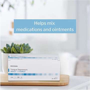 McKesson Tongue Depressors [100 Count] Adult Size, Sterile, Individually Wrapped, Wood, Unflavored, ...