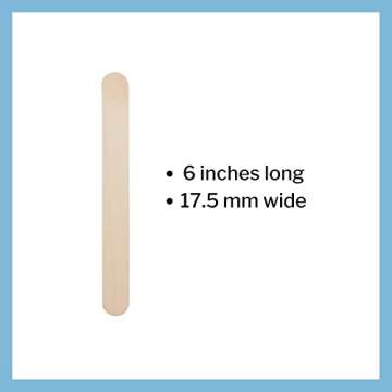 McKesson Tongue Depressors [100 Count] Adult Size, Sterile, Individually Wrapped, Wood, Unflavored, Splinter-Free, 6 in – Use for Medical, Arts, Crafts, Spa