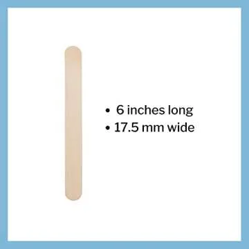 McKesson Tongue Depressors [100 Count] Adult Size, Sterile, Individually Wrapped, Wood, Unflavored, Splinter-Free, 6 in – Use for Medical, Arts, Crafts, Spa