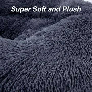 MIXJOY Orthopedic Dog Bed Comfortable Donut Cuddler Round Dog Bed Ultra Soft Washable Dog and Cat Cushion Bed (20''/23''/30'') (23'', Grey-Blue)