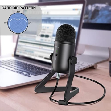 FIFINE USB Podcast Microphone for PC Mac Streaming