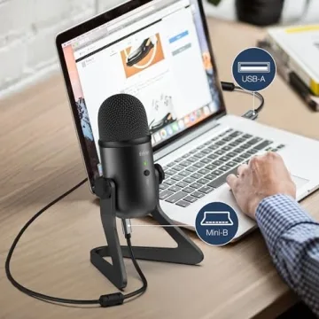 FIFINE USB Podcast Microphone for PC Mac Streaming