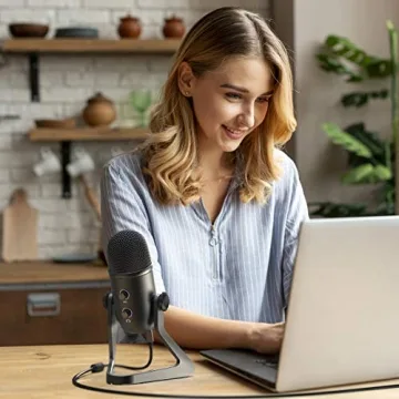 FIFINE USB Podcast Microphone for PC Mac Streaming