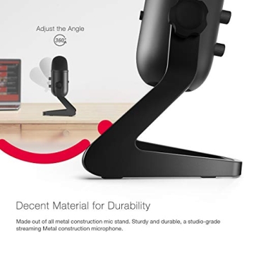 FIFINE USB Podcast Microphone for PC Mac Streaming