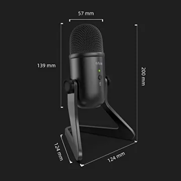 FIFINE USB Podcast Microphone for PC Mac Streaming
