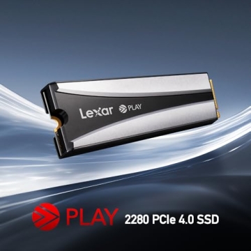 Lexar 2TB Play 2280 PCle Gen 4x4 NVMe, Perfect for PS5, Up to 7400/6500 MB/s, Internal SSD (LNMPLY8002T-RNNNU)