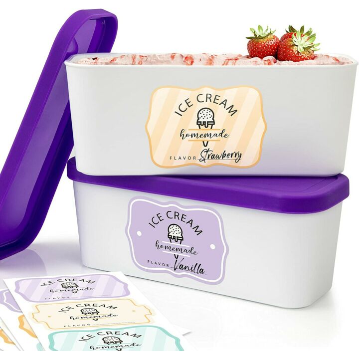 Reusable Ice Cream Tub Containers - Set of 2