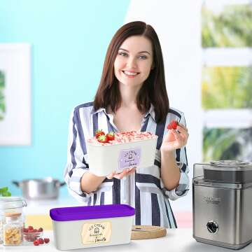 Reusable Ice Cream Tub Containers - Set of 2