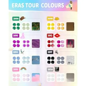 Goldwise Friendship Bracelet Making Kit for Fans -19 Colors(Album Inspired) 8mm Glass Beads for Jewelry Making,Letter Beads (A-Z),Varieties of Charms, DIY Crafts for Gifts Birthday