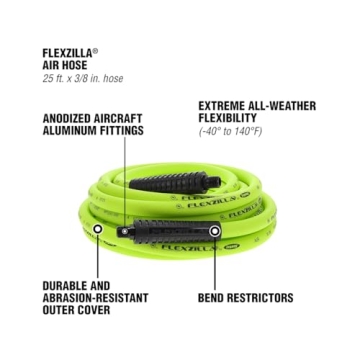 Flexzilla Air Hose - Lightweight, Durable, 25 ft & 3/8 in