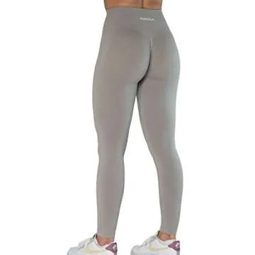 Seamless Scrunch Legging Women Yoga Pants 7/8 Tummy Control Workout Running for Fitness Sport Active Legging-25''（XS,Silver Sconce
