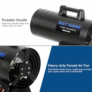 BILT HARD Propane Heater 125,000 BTU for Garage and Jobsite