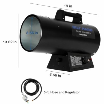 BILT HARD Propane Heater 125,000 BTU for Garage and Jobsite