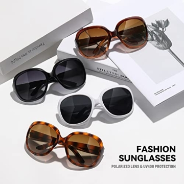 Trendy Tnnaiko Oversized Polarized Sunglasses with Protection