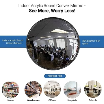 26" Acrylic Convex Safety Mirror for Driveways and Parking