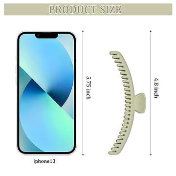 Hold Everything Hair Claw Clips Perfect for Thick and Thin Hair Straight and Curly Strong Clip Non-S...