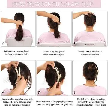 Hold Everything Hair Claw Clips Perfect for Thick and Thin Hair Straight and Curly Strong Clip Non-Slip 6 Colors Double Row Teeth Hair Claw Clips With 52 teeth Valentine's Day Gifts