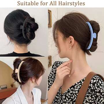 Hold Everything Hair Claw Clips Perfect for Thick and Thin Hair Straight and Curly Strong Clip Non-Slip 6 Colors Double Row Teeth Hair Claw Clips With 52 teeth Valentine's Day Gifts