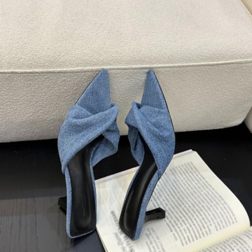 Chic BOTRENT Women's Denim Kitten Heels for Every Occasion