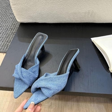 Chic BOTRENT Women's Denim Kitten Heels for Every Occasion