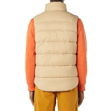 Amazon Essentials Men's Water-Resistant Sherpa Vest - Khaki Brown