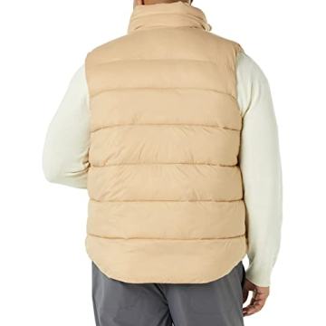 Amazon Essentials Men's Water-Resistant Sherpa Vest - Khaki Brown