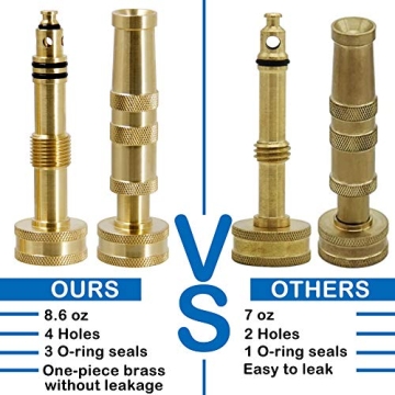 Twinkle Star Heavy-Duty Brass Adjustable Hose Nozzle 2 Pack