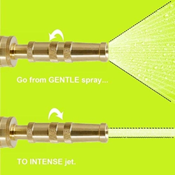 Twinkle Star Heavy-Duty Brass Adjustable Hose Nozzle 2 Pack