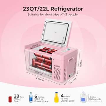 Buy BougeRV 23 Quart Portable Refrigerator - Compact and Efficient