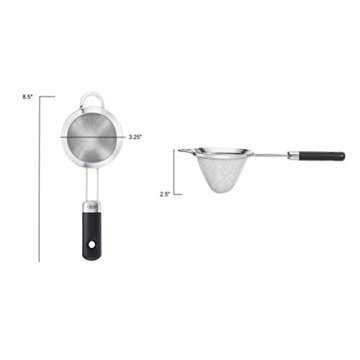 OXO SteeL Fine Mesh Cocktail Strainer, 3-inch,Stainless Steel