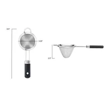 OXO SteeL Fine Mesh Cocktail Strainer, 3-inch,Stainless Steel
