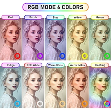 12" RGB Selfie Ring Light with Tripod Stand for Creators