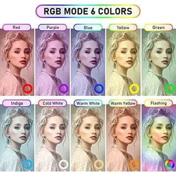 12" RGB Selfie Ring Light with Tripod Stand for Creators