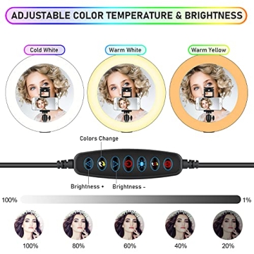 12" RGB Selfie Ring Light with Tripod Stand for Creators