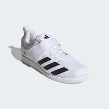 adidas Unisex-Adult Powerlift 5 White/Black/Grey 10.5 Adult