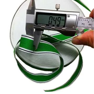 White Black Green Grosgrain Stripe Ribbon for Crafts