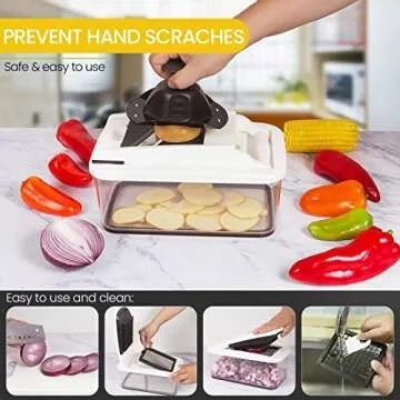 RüK 10-in-1 Extra Large Vegetable Chopper with Container