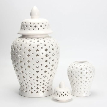 Elegant VOSAREA Pierced Ginger Jar for Stylish Decor