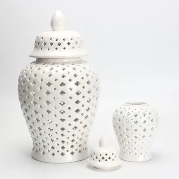 Elegant VOSAREA Pierced Ginger Jar for Stylish Decor