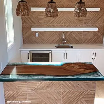 Deep Pour Epoxy Resin Liquid Glass 3 GL Kit, 2-4 inch Super Clear Amazing Flow Casting Resin Kit, High Temp Heat UV Resistant Food Safe Epoxy, Bubble Free Low Viscosity Cast & Coat Stone Wood Metal