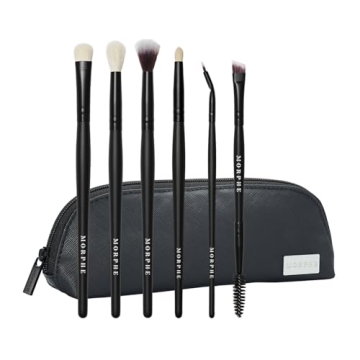 Morphe Eye Stunners Makeup Brushes - 6 Piece Eyeshadow Brush Set - Lining, Blending & Angled Eyeshad...