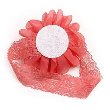 WillingTee 20pcs Baby Girls Headbands Chiffon Flower Soft Stretchy Hair Band Hair Accessories for Baby Girls Newborns Infants Toddlers and Kids