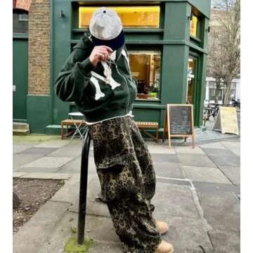 Dynict Unisex Letter Embroidery Trendy Hoodies Zip Up Casual Overszie Colorful Y2K Hip Hop Streetwear Harajuku Jacket (White,Small)