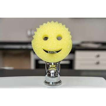 The Original Scrub Daddy - FlexTexture Sponge, Soft in Warm Water, Firm in Cold, Deep Cleaning, Dishwasher Safe, Multi-use, Scratch Free, Odor Resistant, Functional, Ergonomic- 1ct