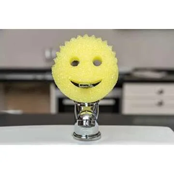 The Original Scrub Daddy - FlexTexture Sponge, Soft in Warm Water, Firm in Cold, Deep Cleaning, Dishwasher Safe, Multi-use, Scratch Free, Odor Resistant, Functional, Ergonomic- 1ct