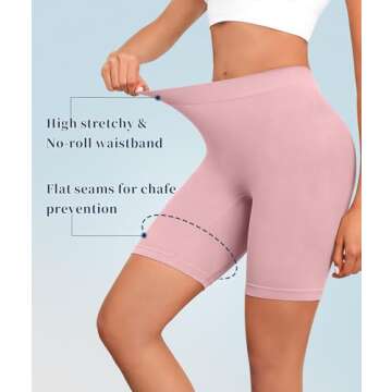 Okimay 4 Pack Slip Shorts – Seamless, Ultra-Soft Anti-Chafing Essentials