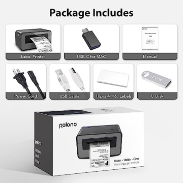 POLONO Thermal Label Printer for Quick Shipping Labels